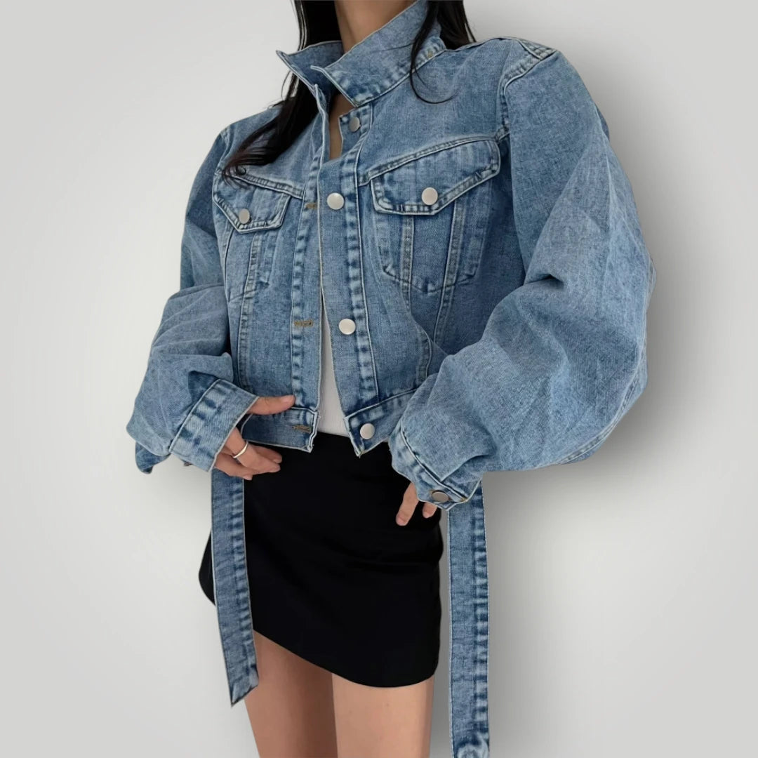 Veste denim oversize femme