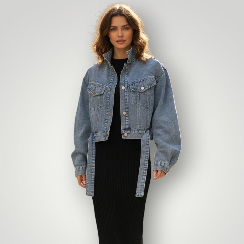Veste denim oversize femme