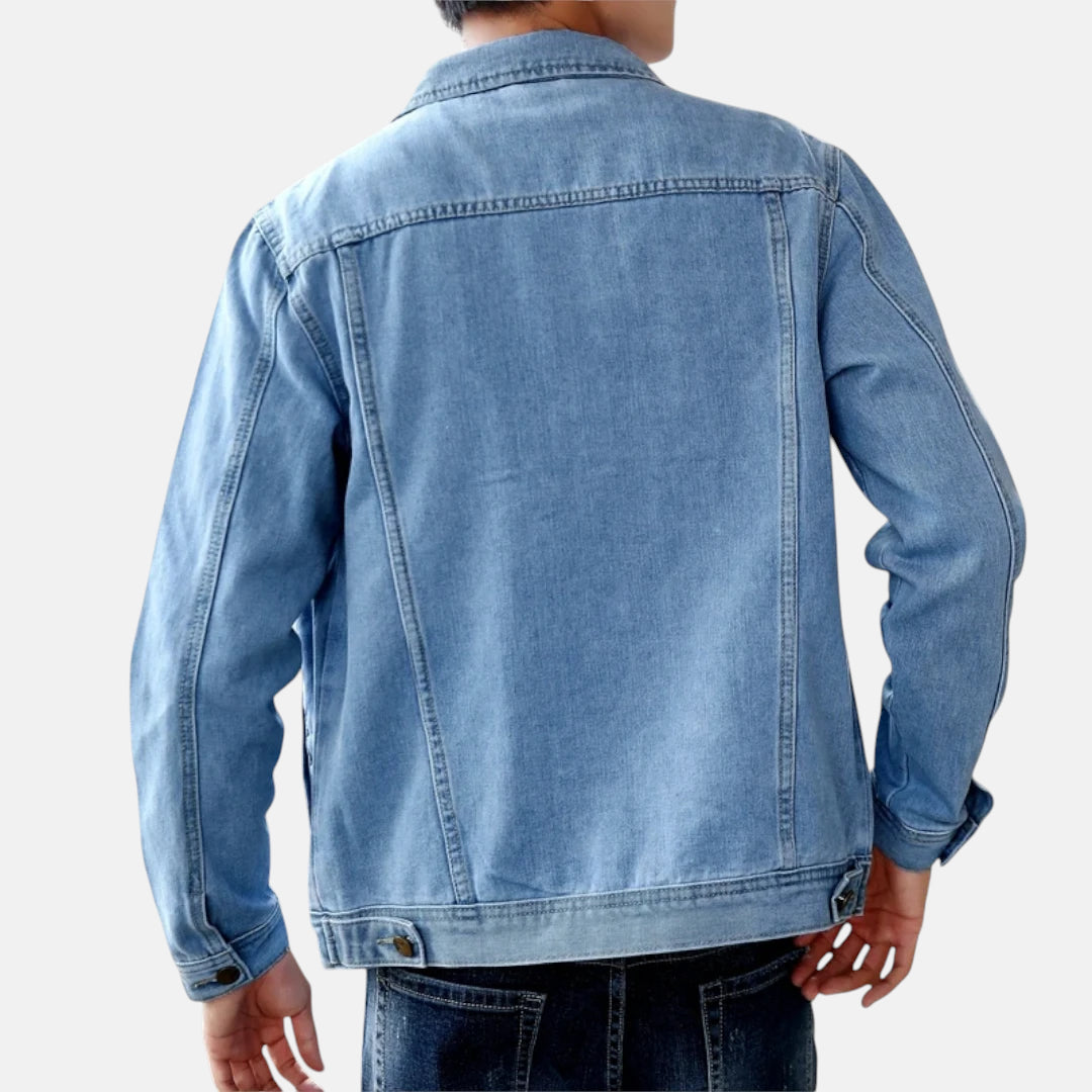Veste en jean bleu ciel homme