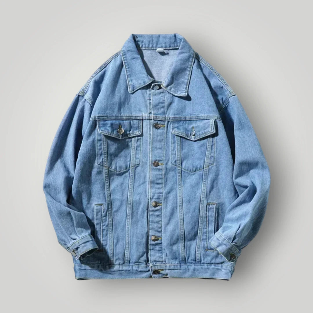 Veste en jean bleu clair homme