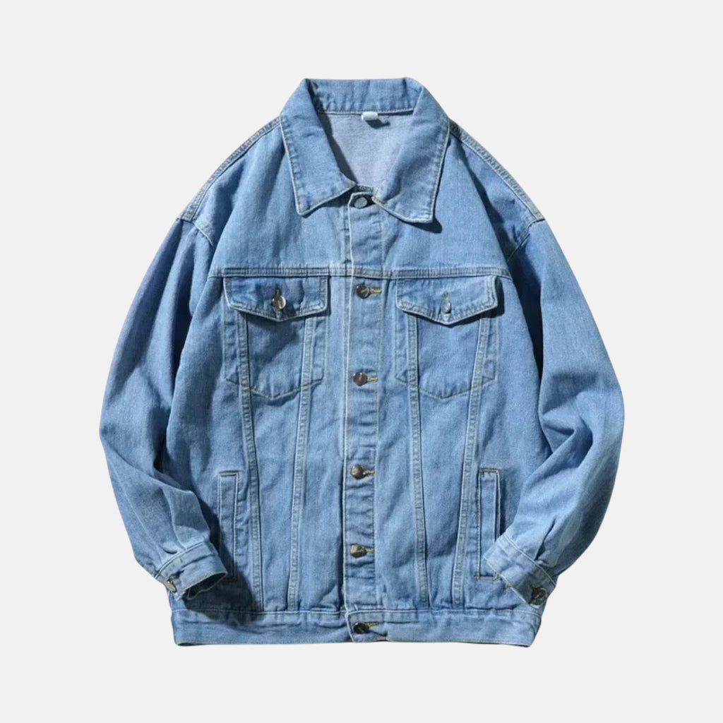 Veste en jean bleu clair homme