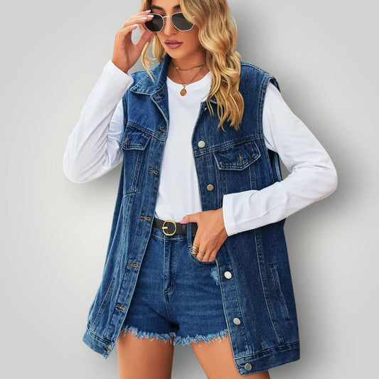 Veste en jean loose femme