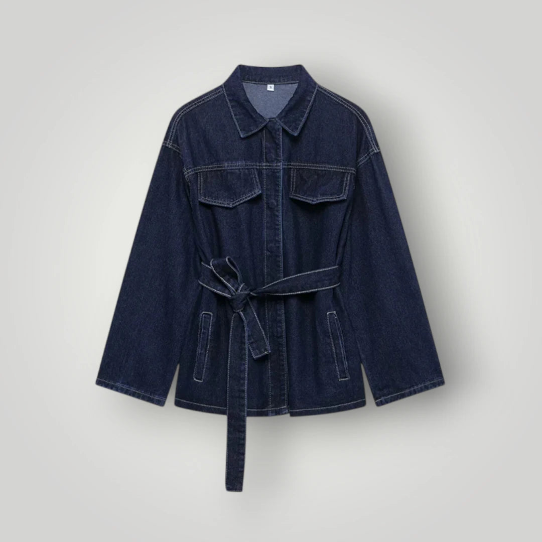 Veste en jean bleu marine femme