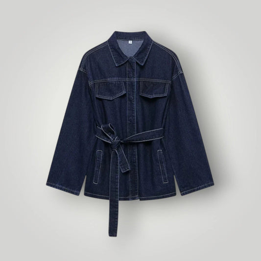 Veste en jean bleu marine femme