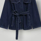 Veste en jean bleu marine femme