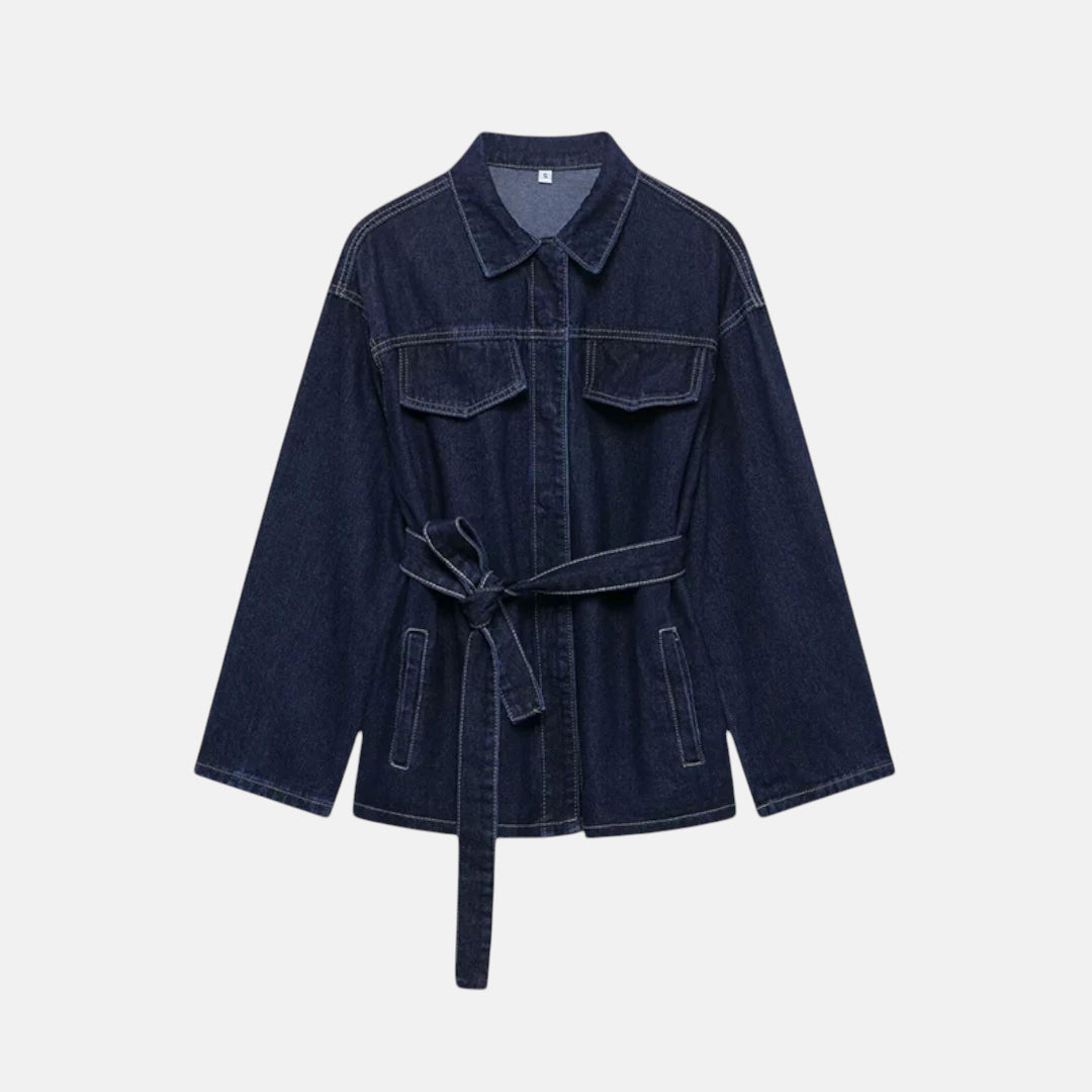 Veste en jean bleu marine femme