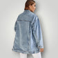 Veste en jean bleu oversize femme