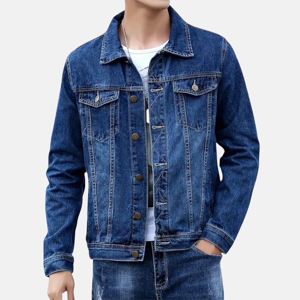 Veste en jean brut homme