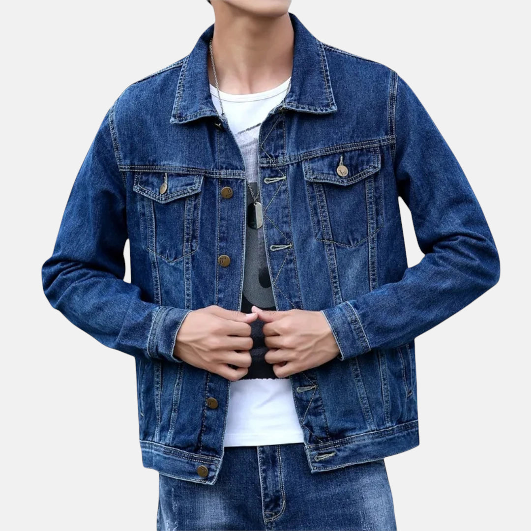 Veste en jean brut homme