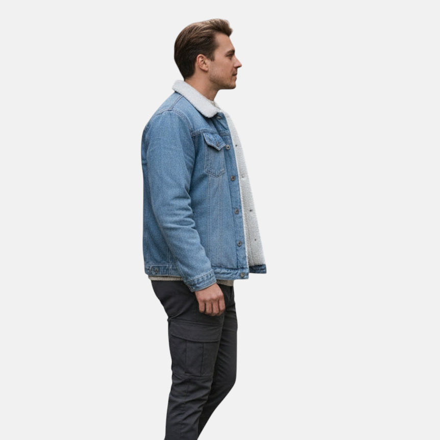 Veste en jean chaude homme