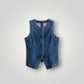 Veste en jean cintrée mi-longue