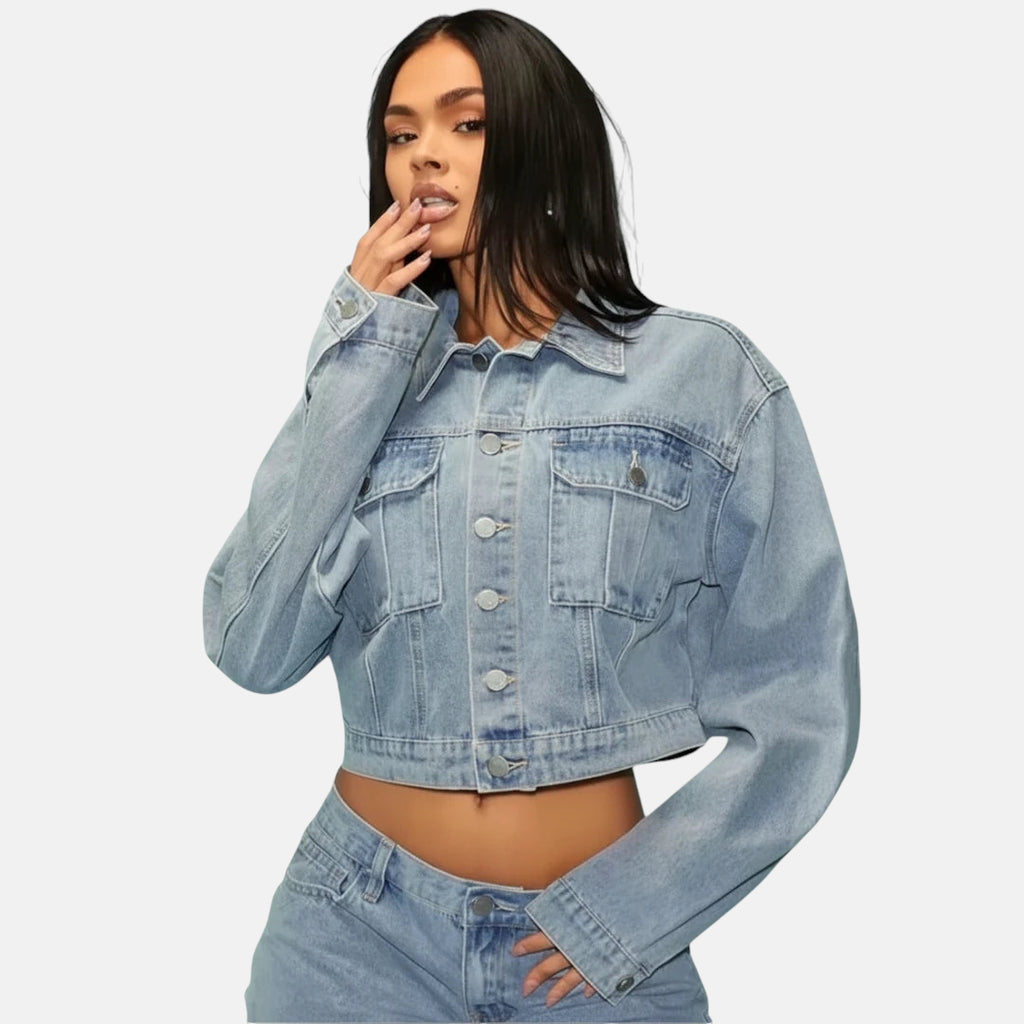 Veste en jean claire