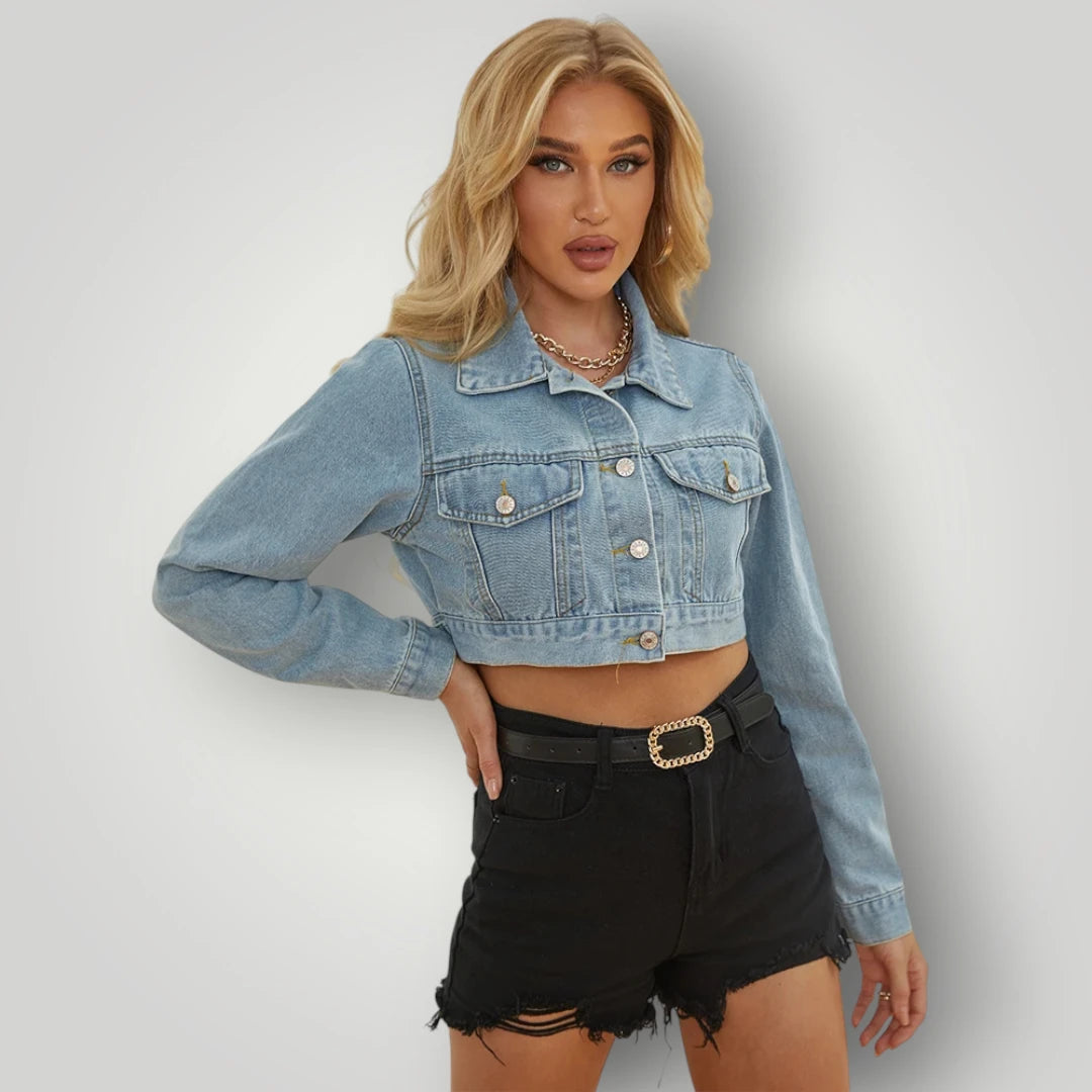Veste en jean cropped