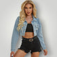 Veste en jean cropped