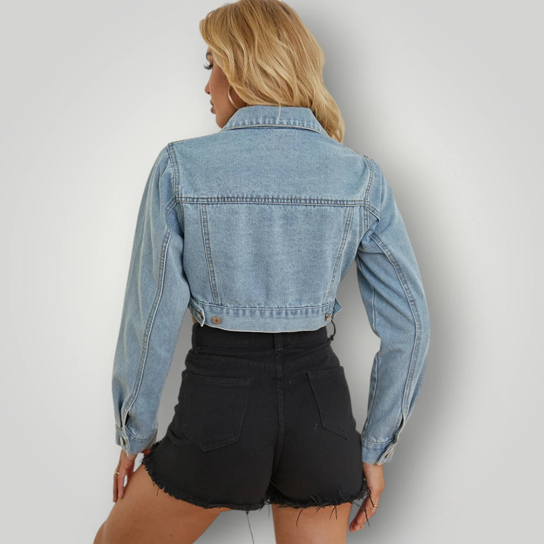 Veste en jean cropped