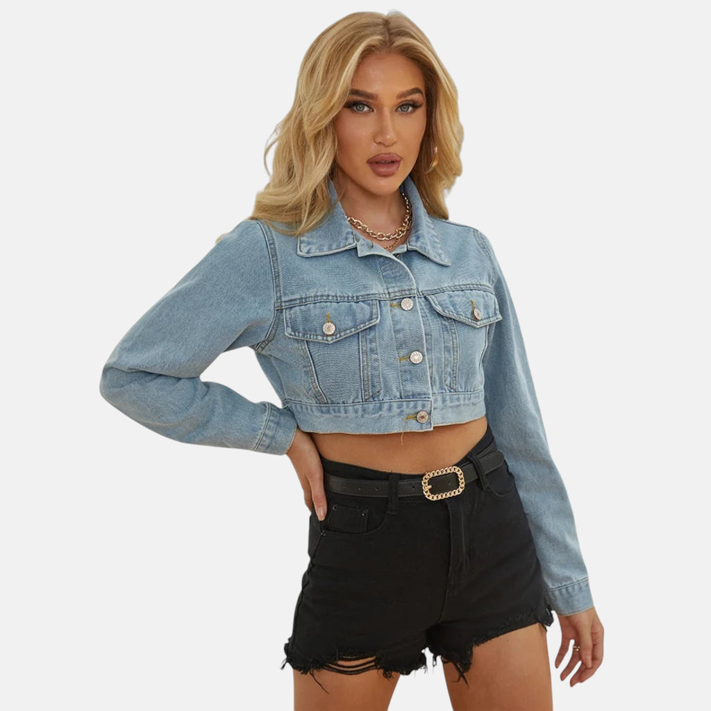 Veste en jean cropped