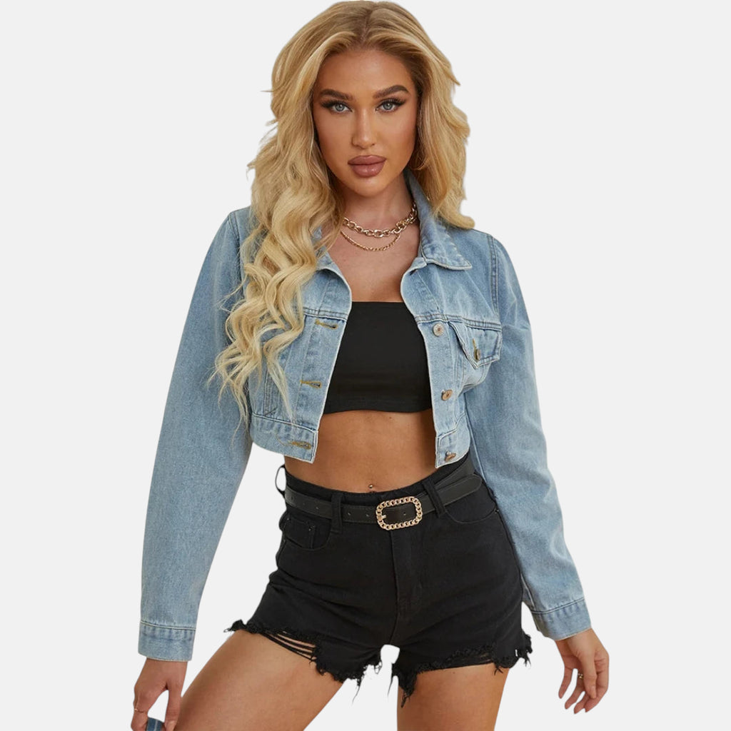 Veste en jean cropped