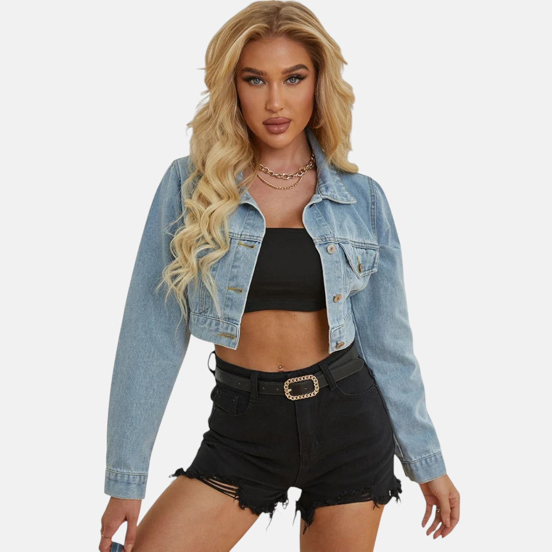 Veste en jean cropped