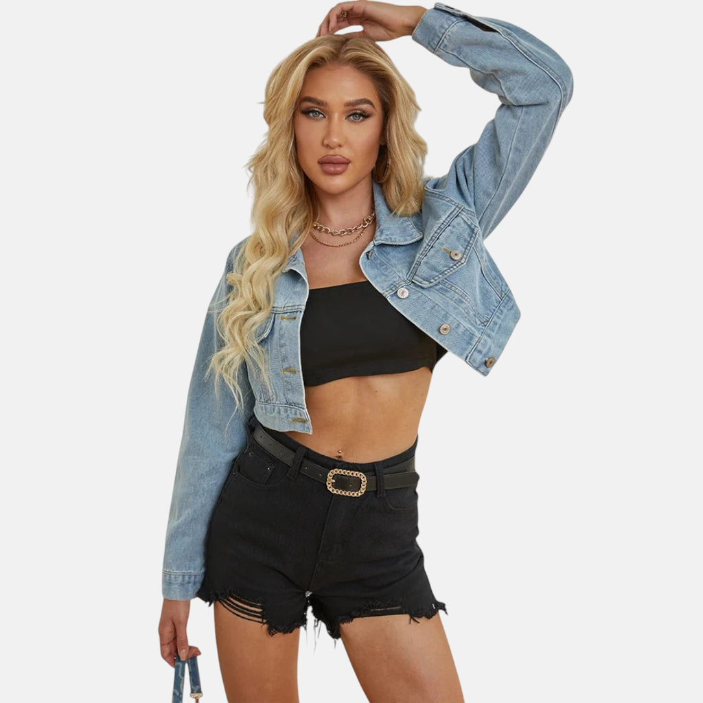 Veste en jean cropped