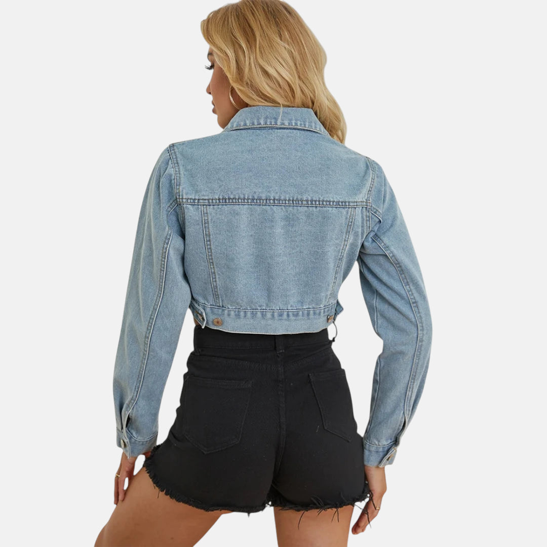 Veste en jean cropped