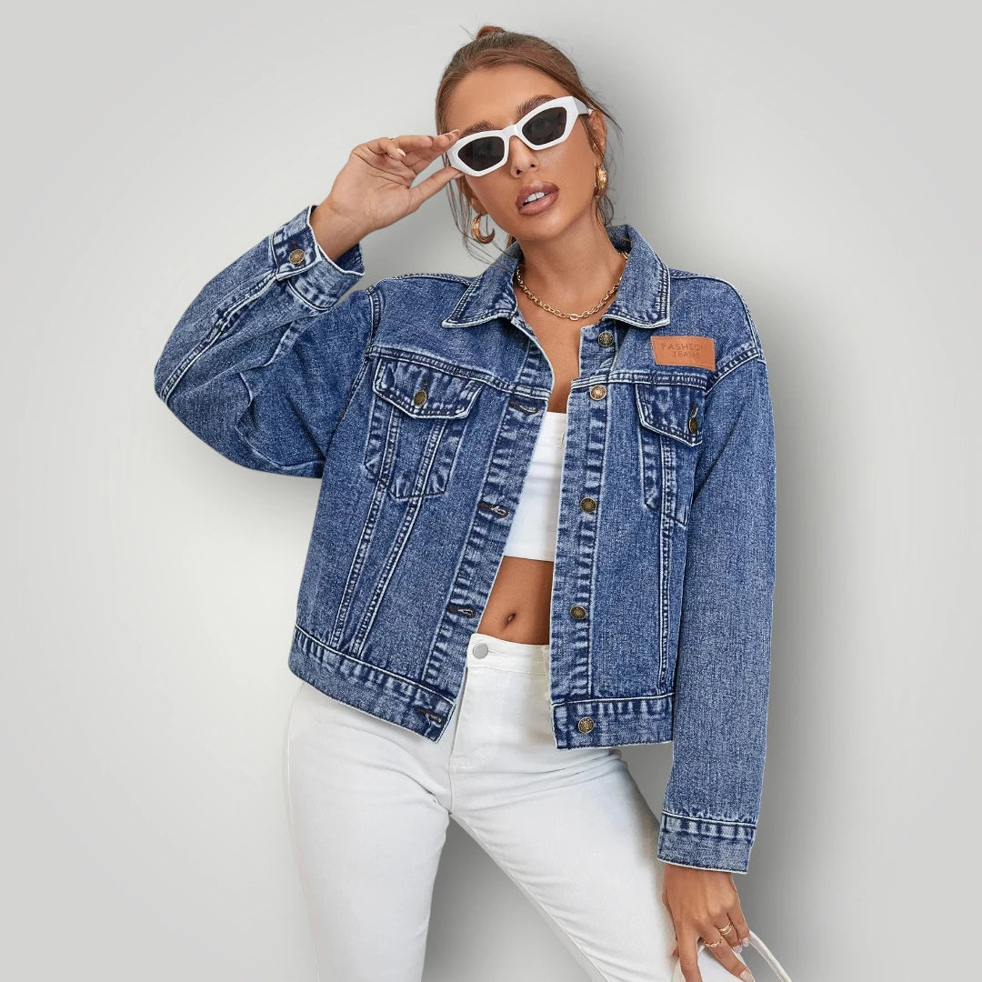 Veste en jean droite