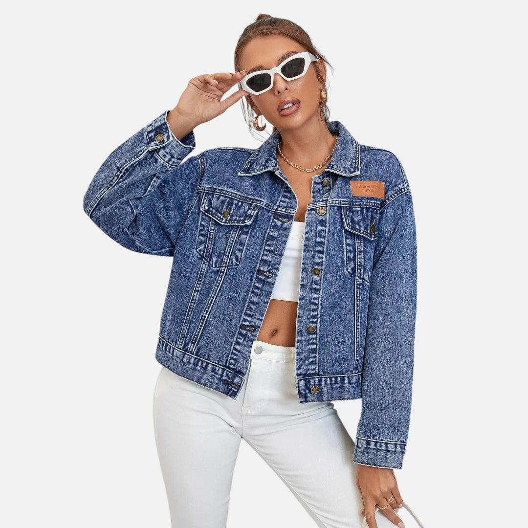 Veste en jean droite