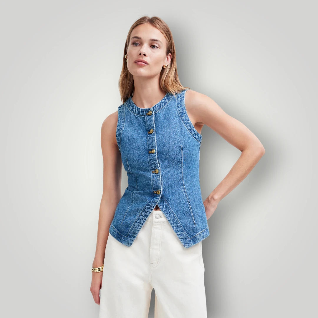 Veste en jean femme courte et cintreé