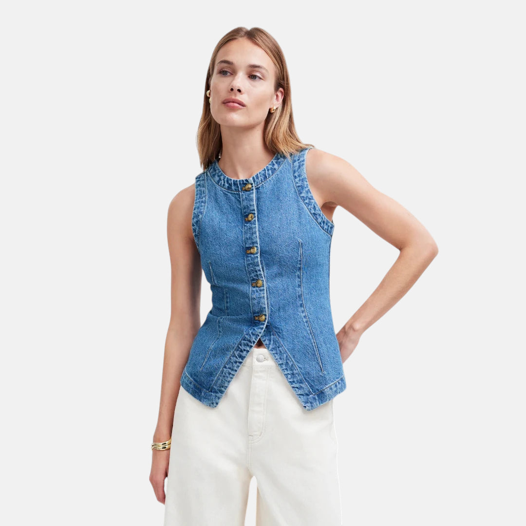 Veste en jean femme courte et cintreé