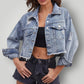 Veste en jean femme oversize courte