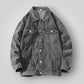 Veste en jean grise homme