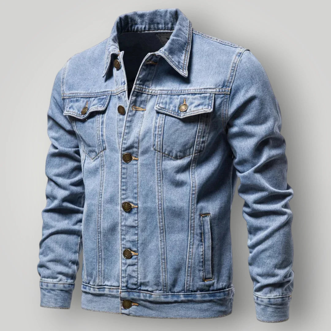 Veste en jean homme bleu clair