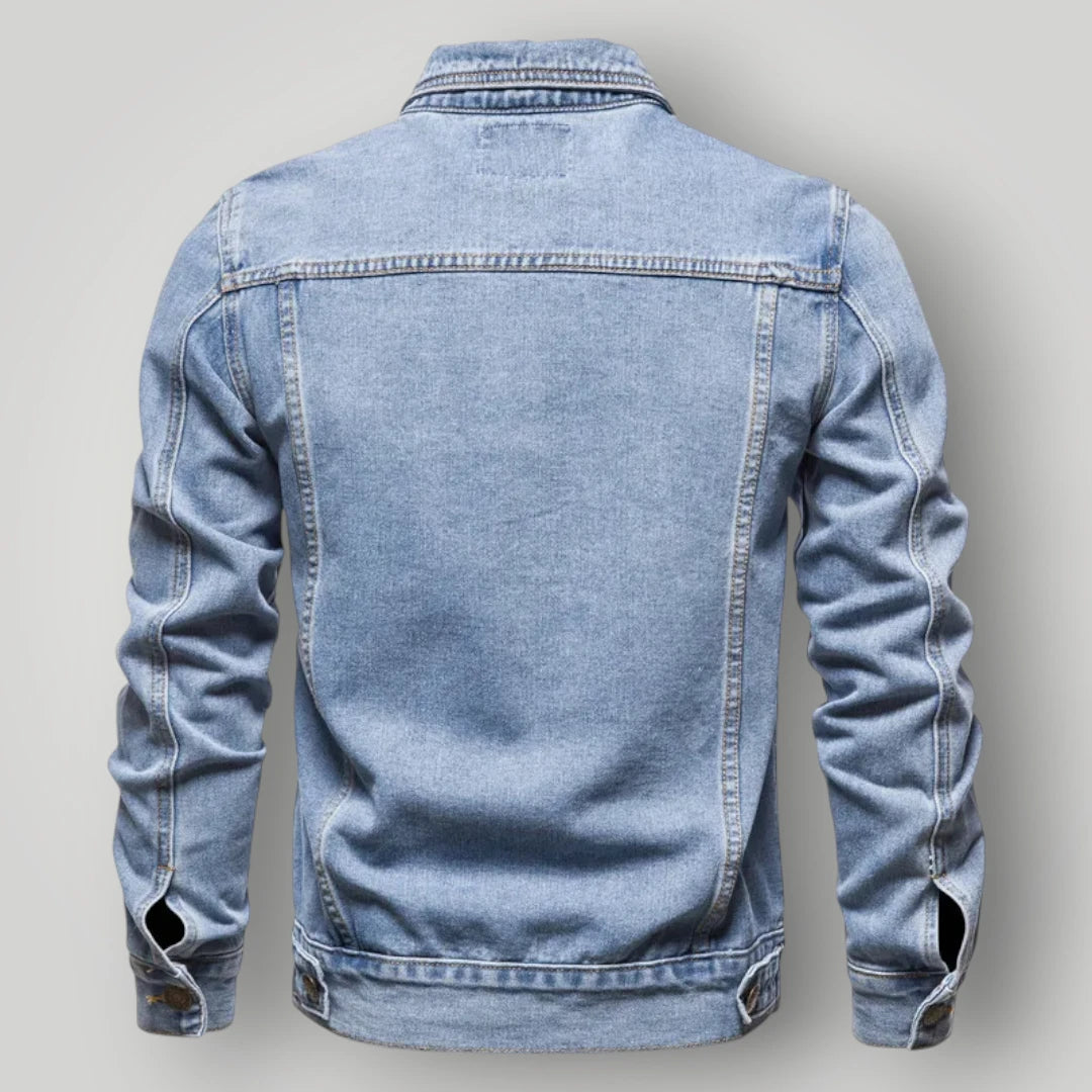 Veste en jean homme bleu clair