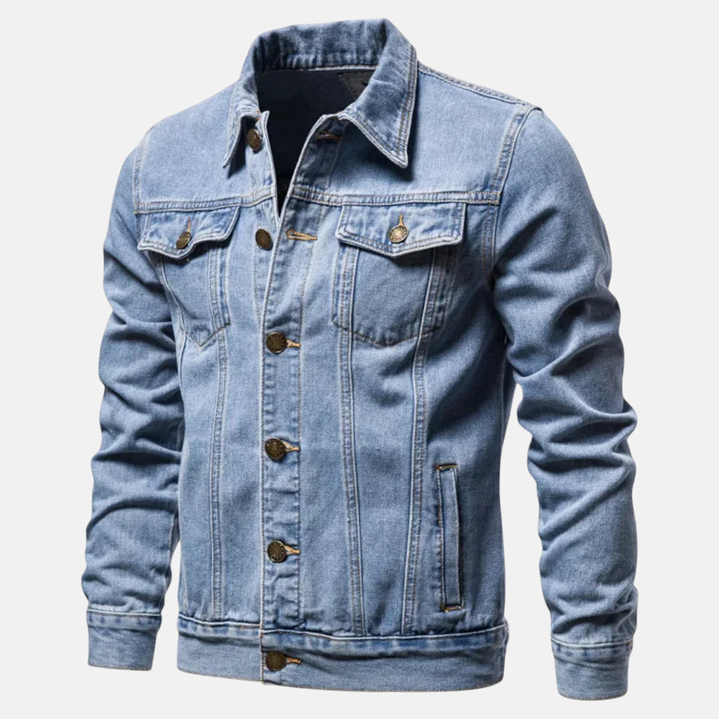Veste en jean homme bleu clair