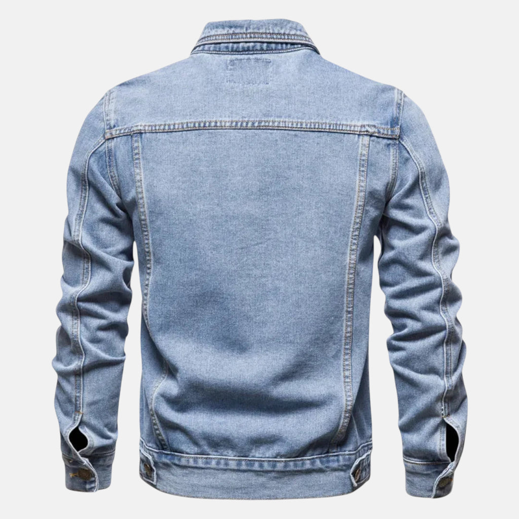 Veste en jean homme bleu clair