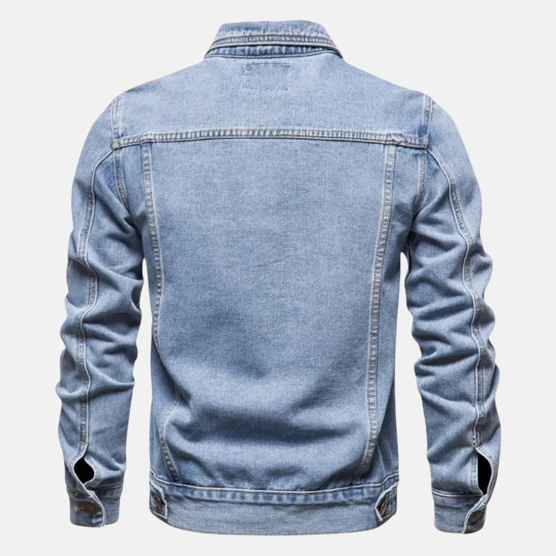 Veste en jean homme bleu clair