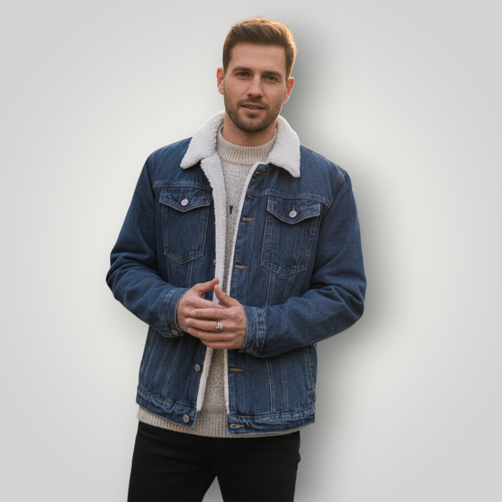 Veste en jean laine homme