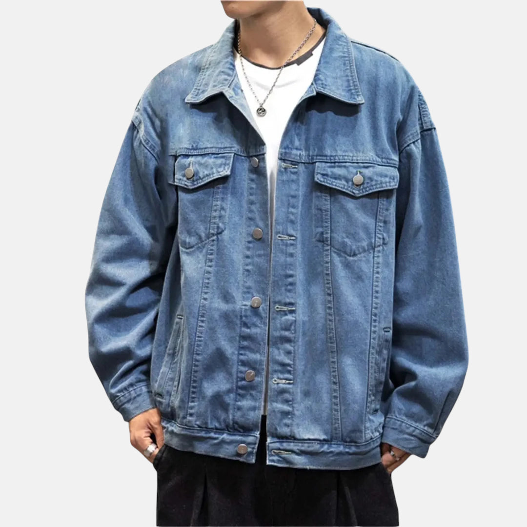 Veste en jean large homme