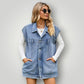 Veste en jean longue sans manche
