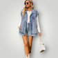 Veste en jean longue sans manche