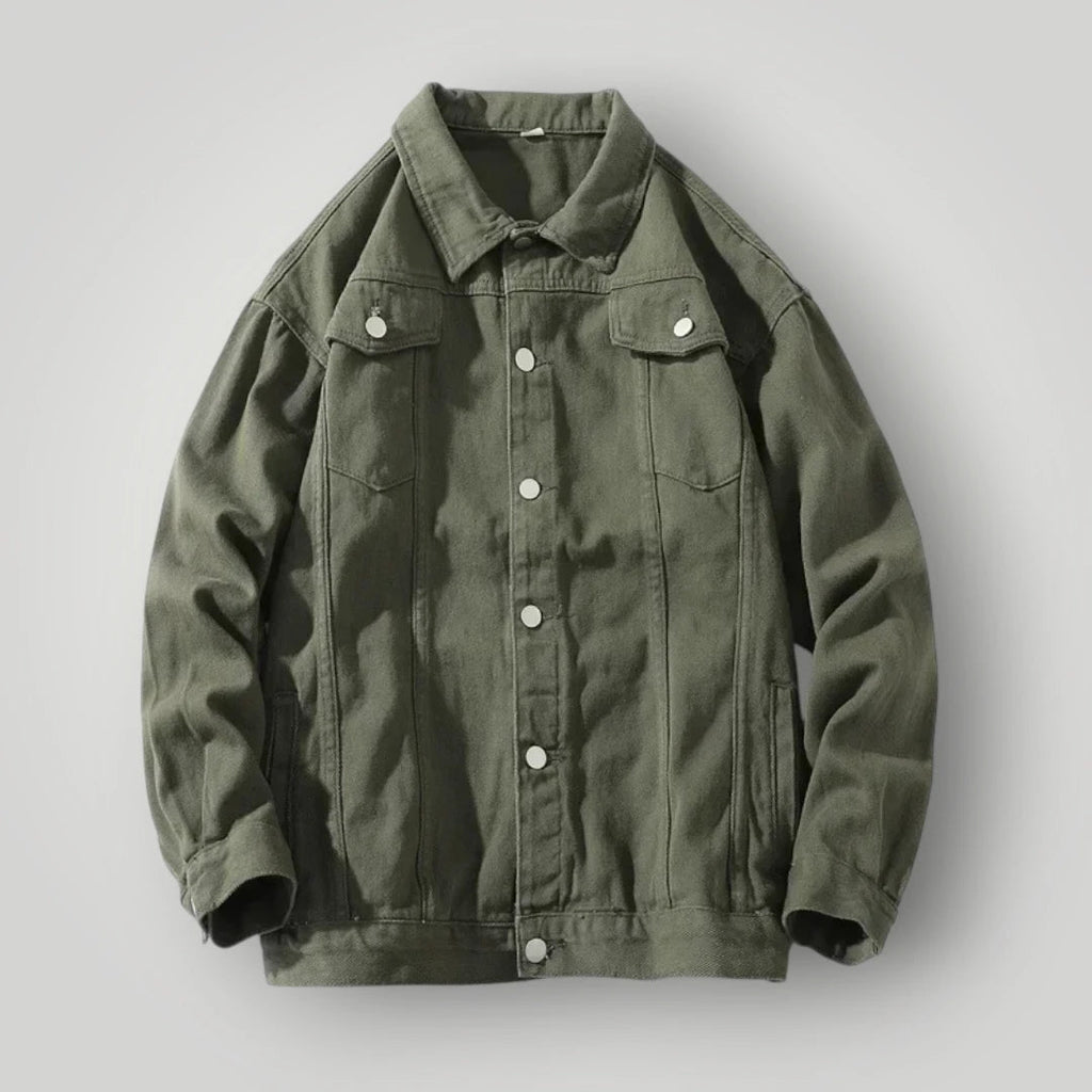 Veste en jean verte homme