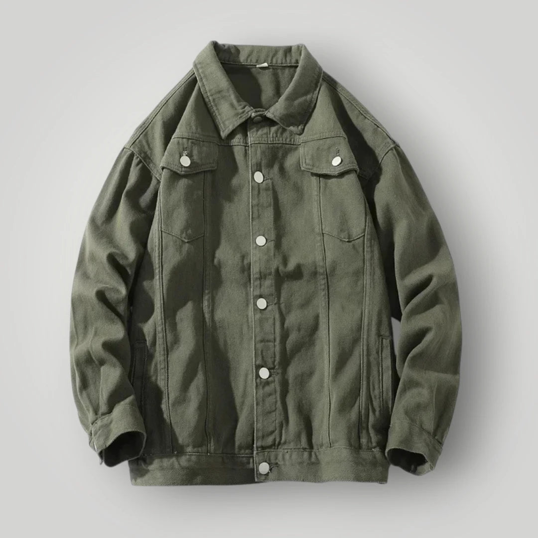 Veste en jean verte homme