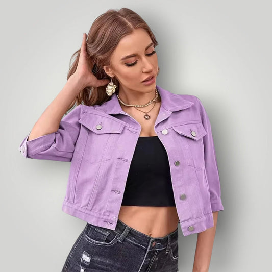 Veste en jean violet