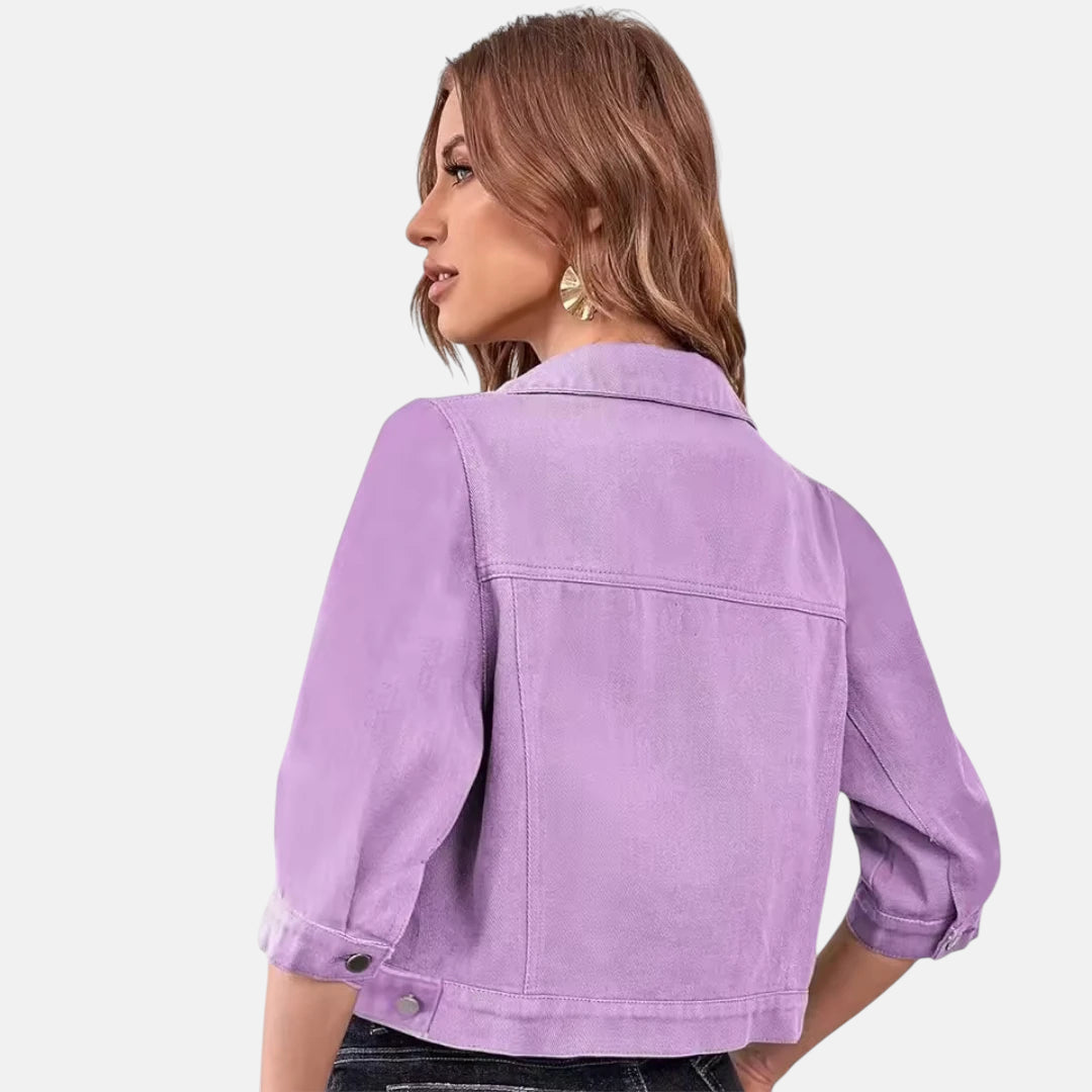 Veste en jean violet