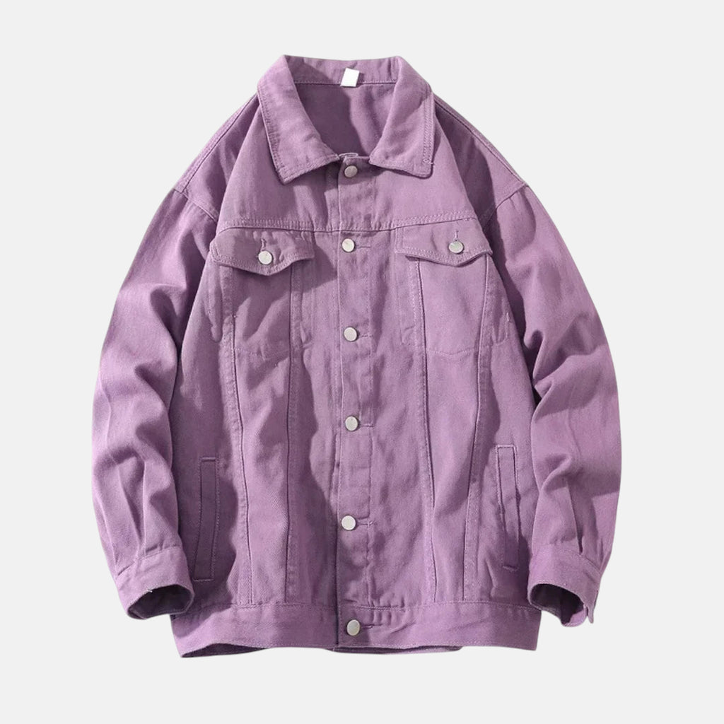 Veste en jean violette homme