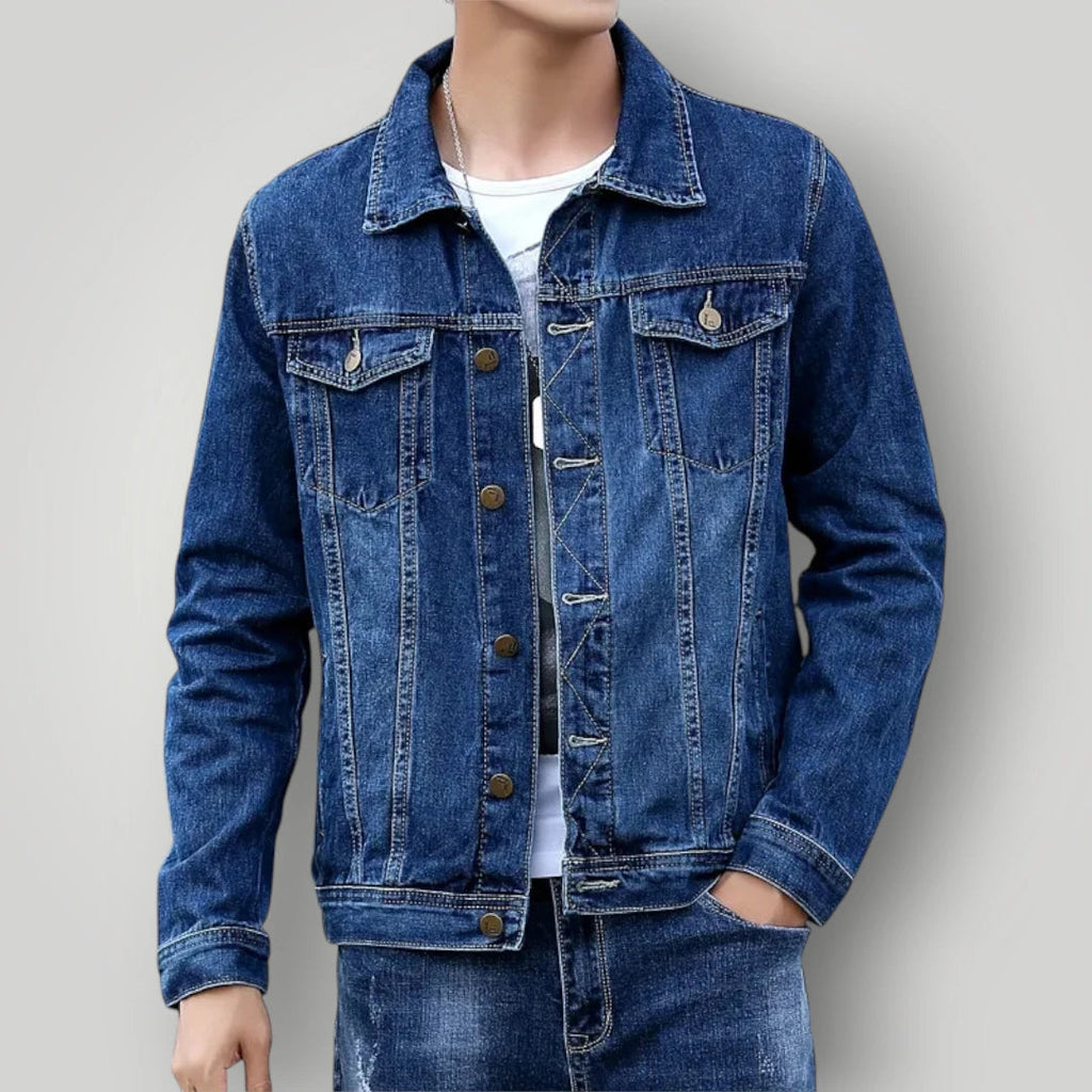 Veste en jean brut homme