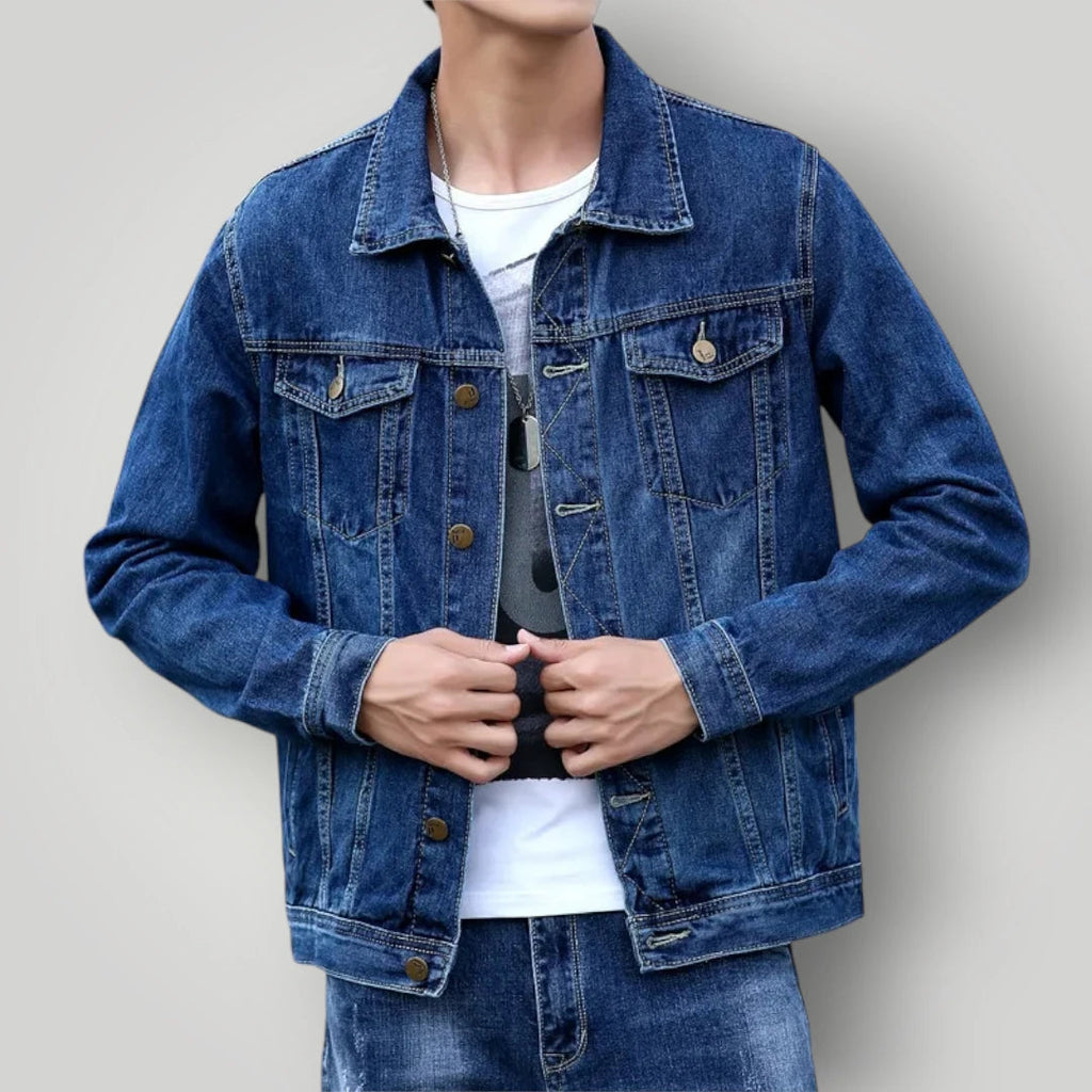 Veste en jean brut homme