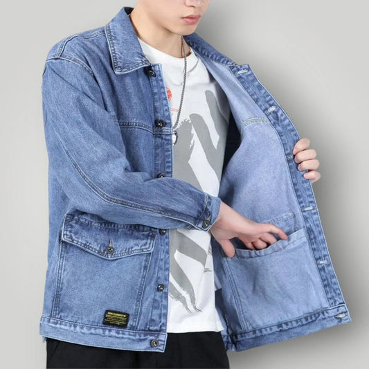 Veste jean homme coupe loose