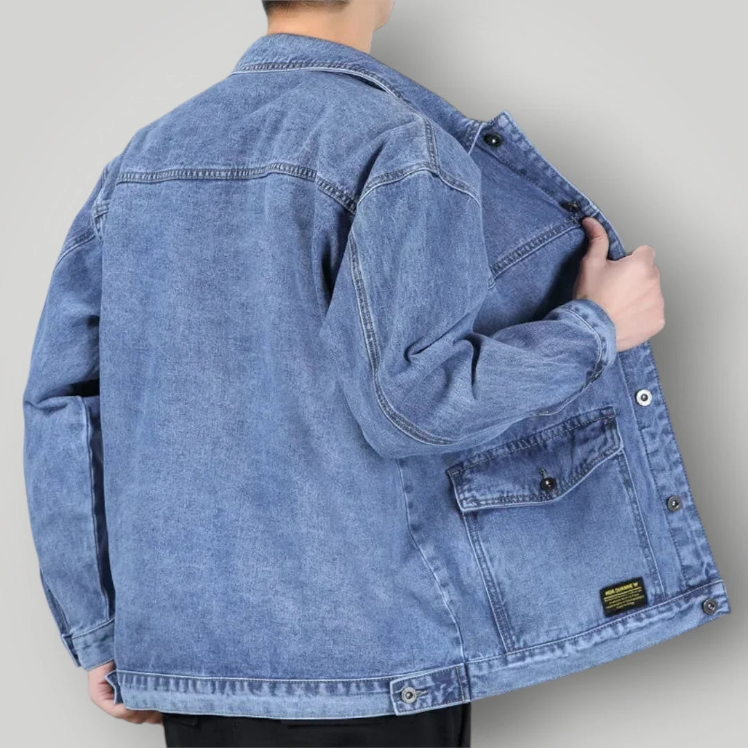 Veste jean homme coupe loose