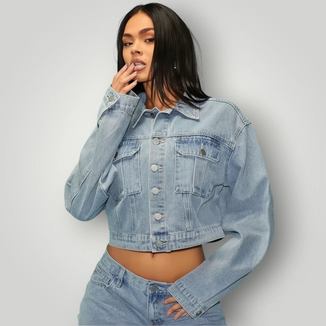 Veste en jean claire